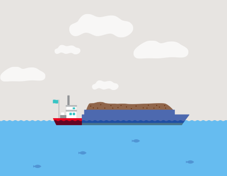 堀った土を運搬する