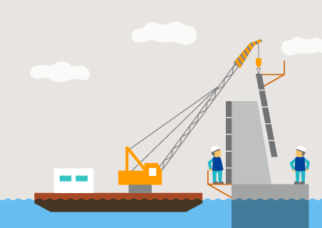 型枠を脱型する