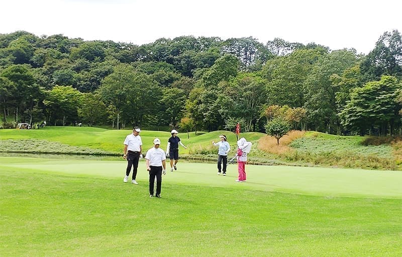 会場のグリーンの様子